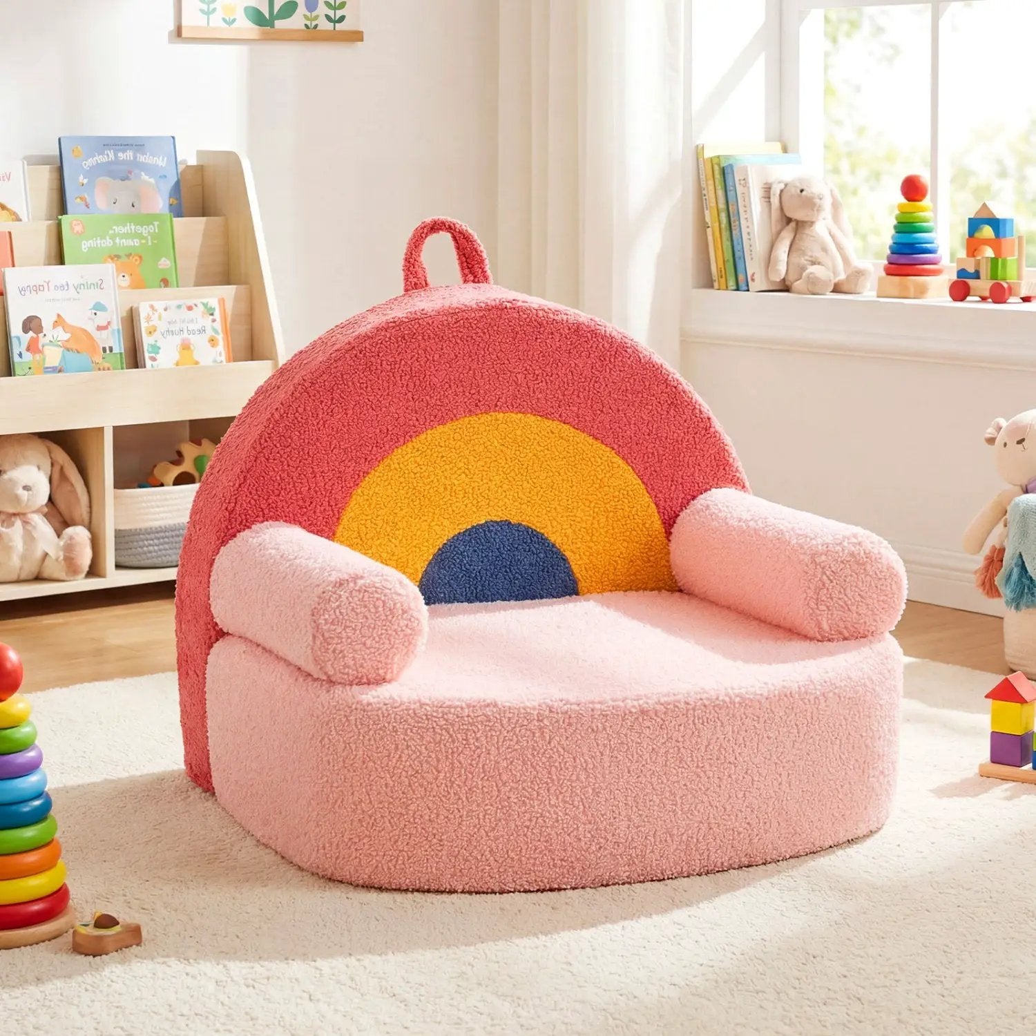 Kids Sofa Toddler Foam Couch with Soft Fleece Fabric Cover by DirectDeals