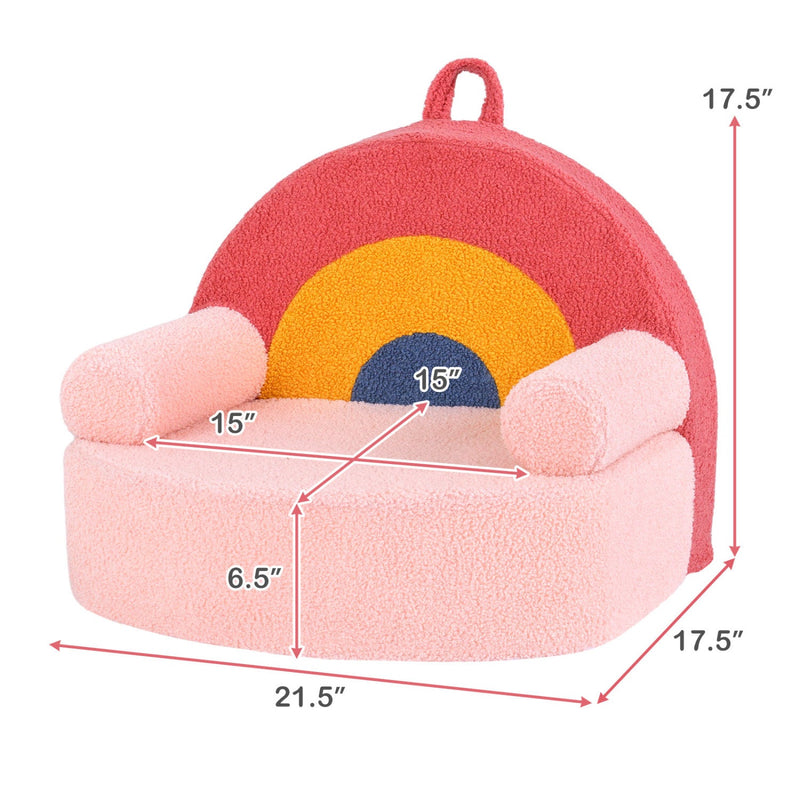 Kids Sofa Toddler Foam Couch with Soft Fleece Fabric Cover by DirectDeals