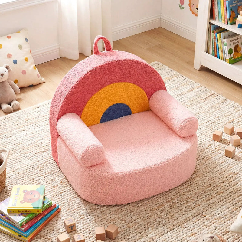 Kids Sofa Toddler Foam Couch with Soft Fleece Fabric Cover by DirectDeals