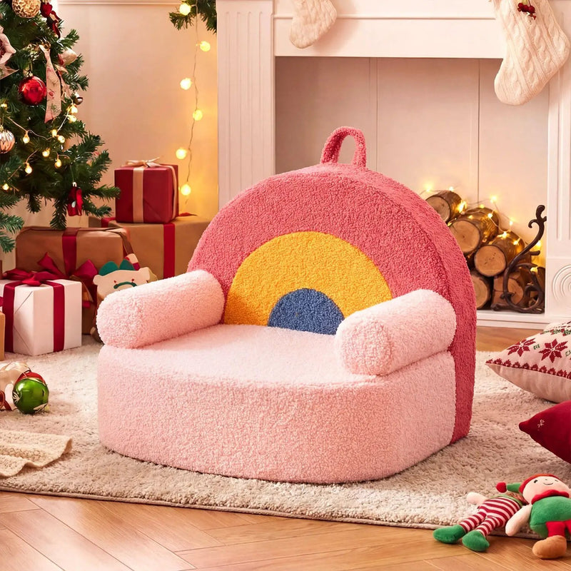 Kids Sofa Toddler Foam Couch with Soft Fleece Fabric Cover by DirectDeals