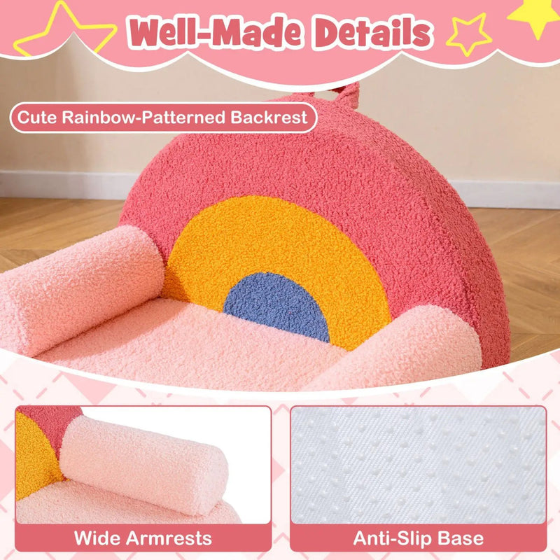 Kids Sofa Toddler Foam Couch with Soft Fleece Fabric Cover by DirectDeals
