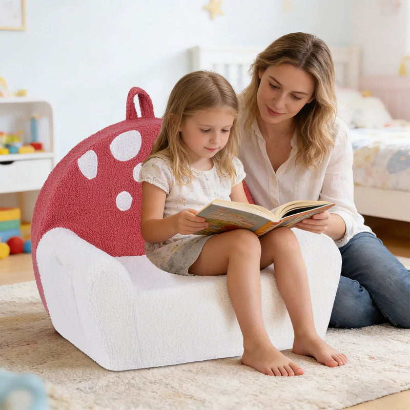 Kids Sofa Toddler Foam Couch with Soft Fleece Fabric Cover by DirectDeals