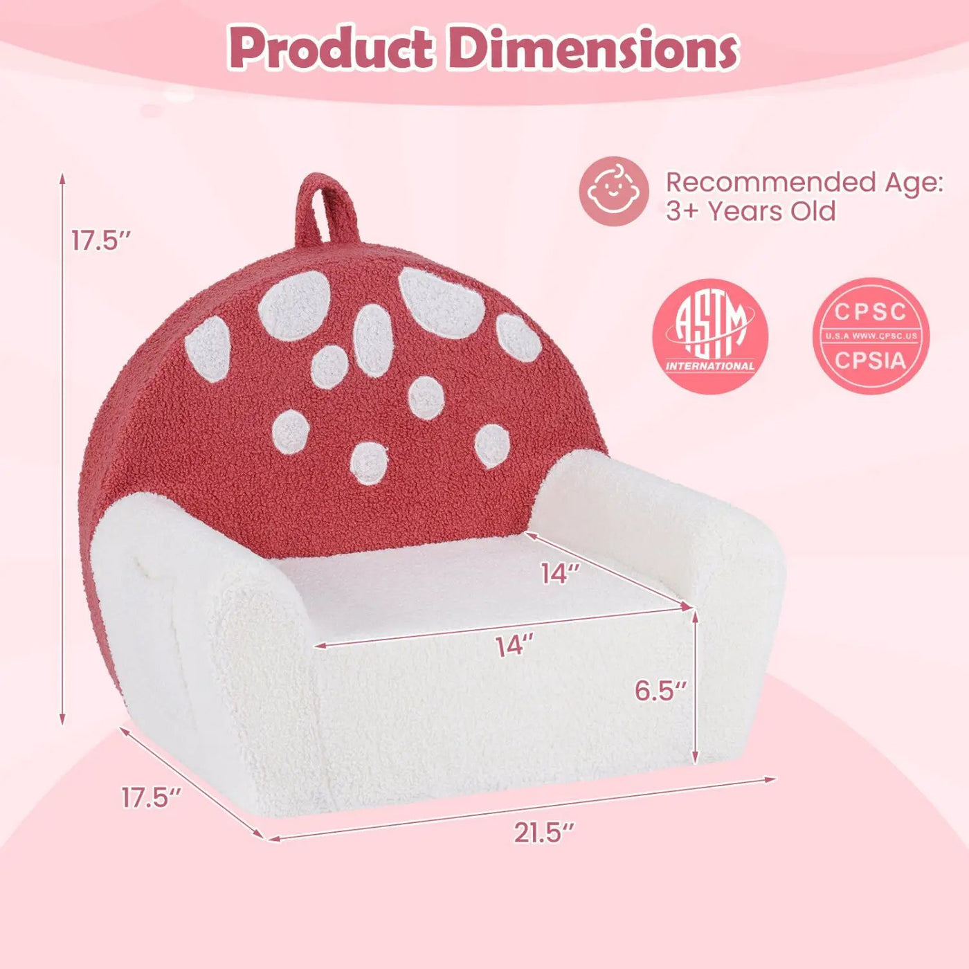 Kids Sofa Toddler Foam Couch with Soft Fleece Fabric Cover by DirectDeals
