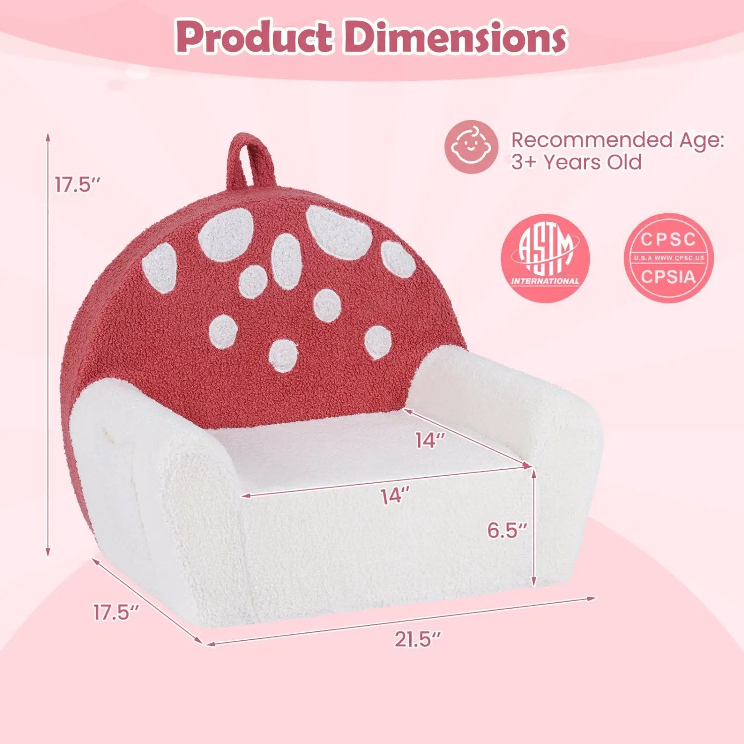 Kids Sofa Toddler Foam Couch with Soft Fleece Fabric Cover by DirectDeals