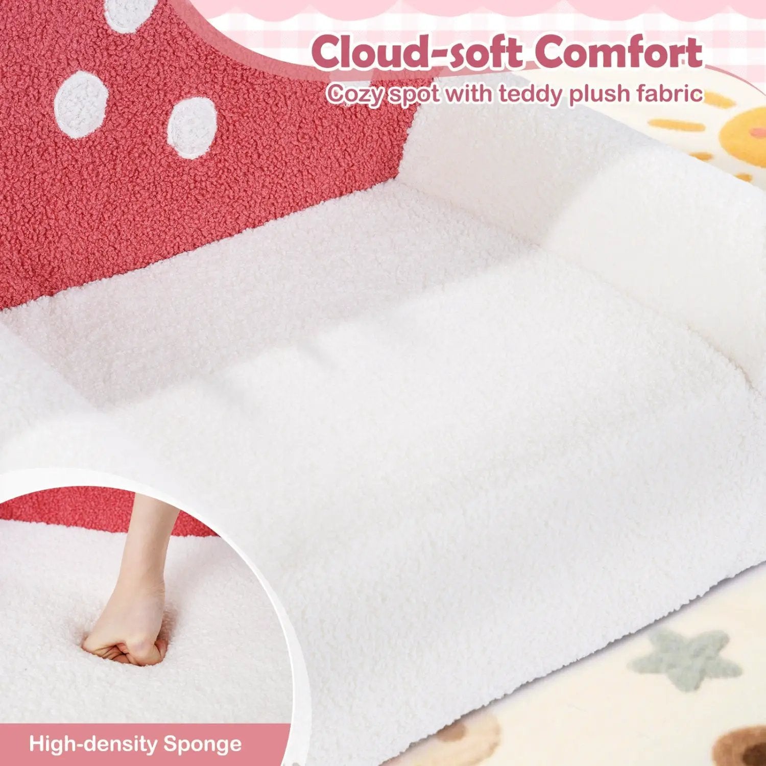 Kids Sofa Toddler Foam Couch with Soft Fleece Fabric Cover by DirectDeals