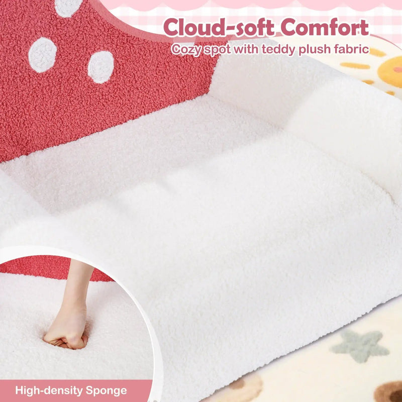 Kids Sofa Toddler Foam Couch with Soft Fleece Fabric Cover by DirectDeals