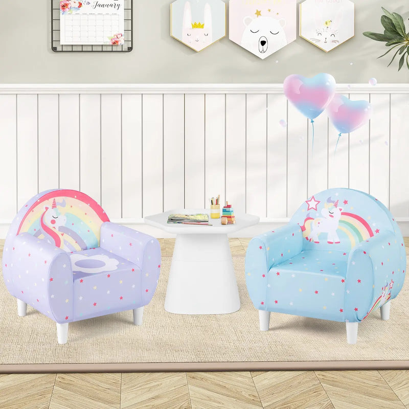 Kids Sofa with Breathable Spandex Fabric and High-density Sponge Filling for Boys and Girls by DirectDeals