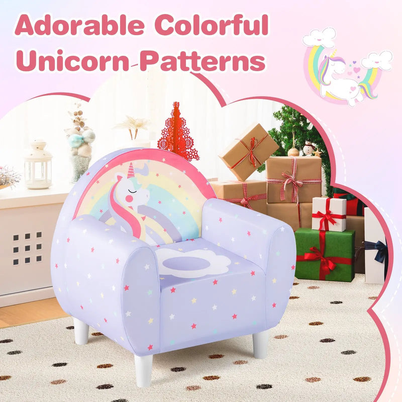 Kids Sofa with Breathable Spandex Fabric and High-density Sponge Filling for Boys and Girls by DirectDeals