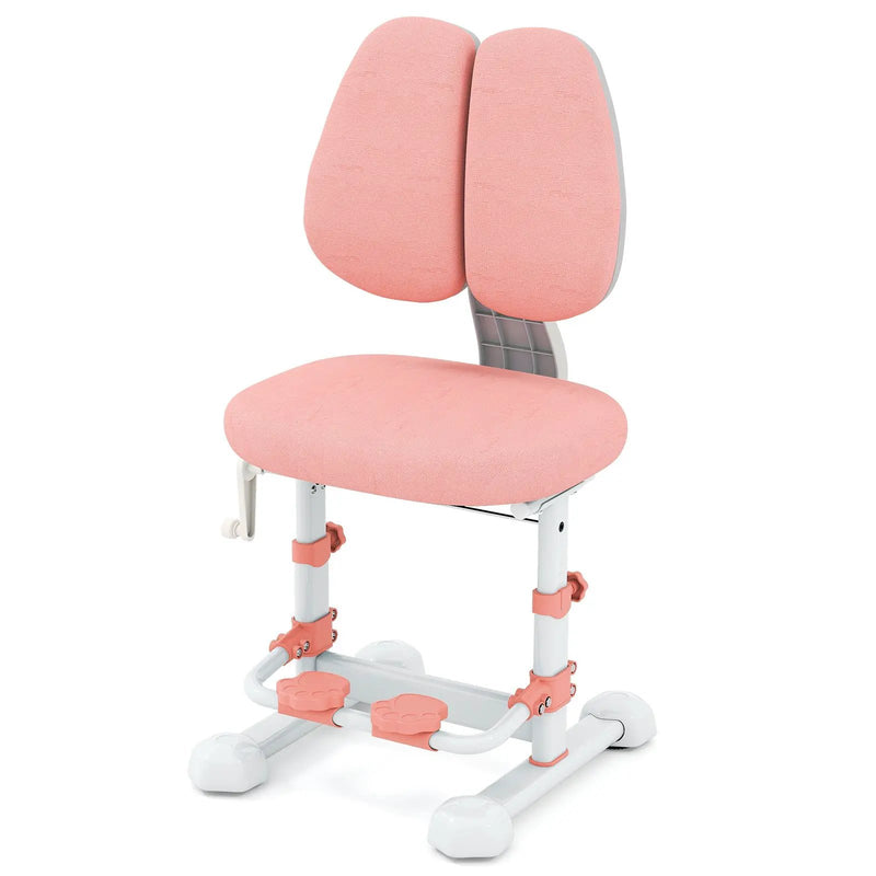 Kids Study Chair with Adjustable Double Backrest and Footrest by DirectDeals