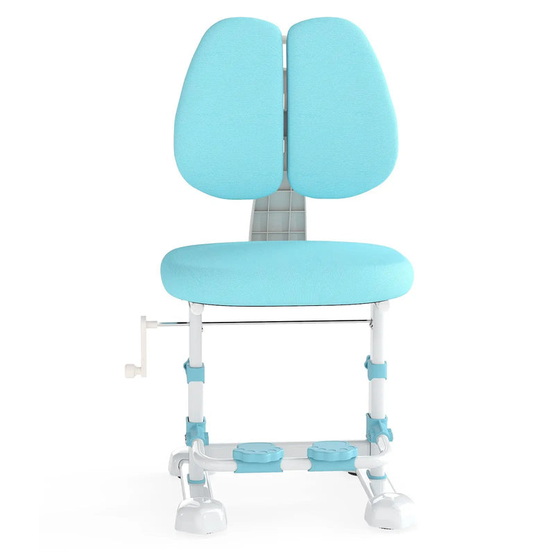 Kids Study Chair with Adjustable Double Backrest and Footrest by DirectDeals