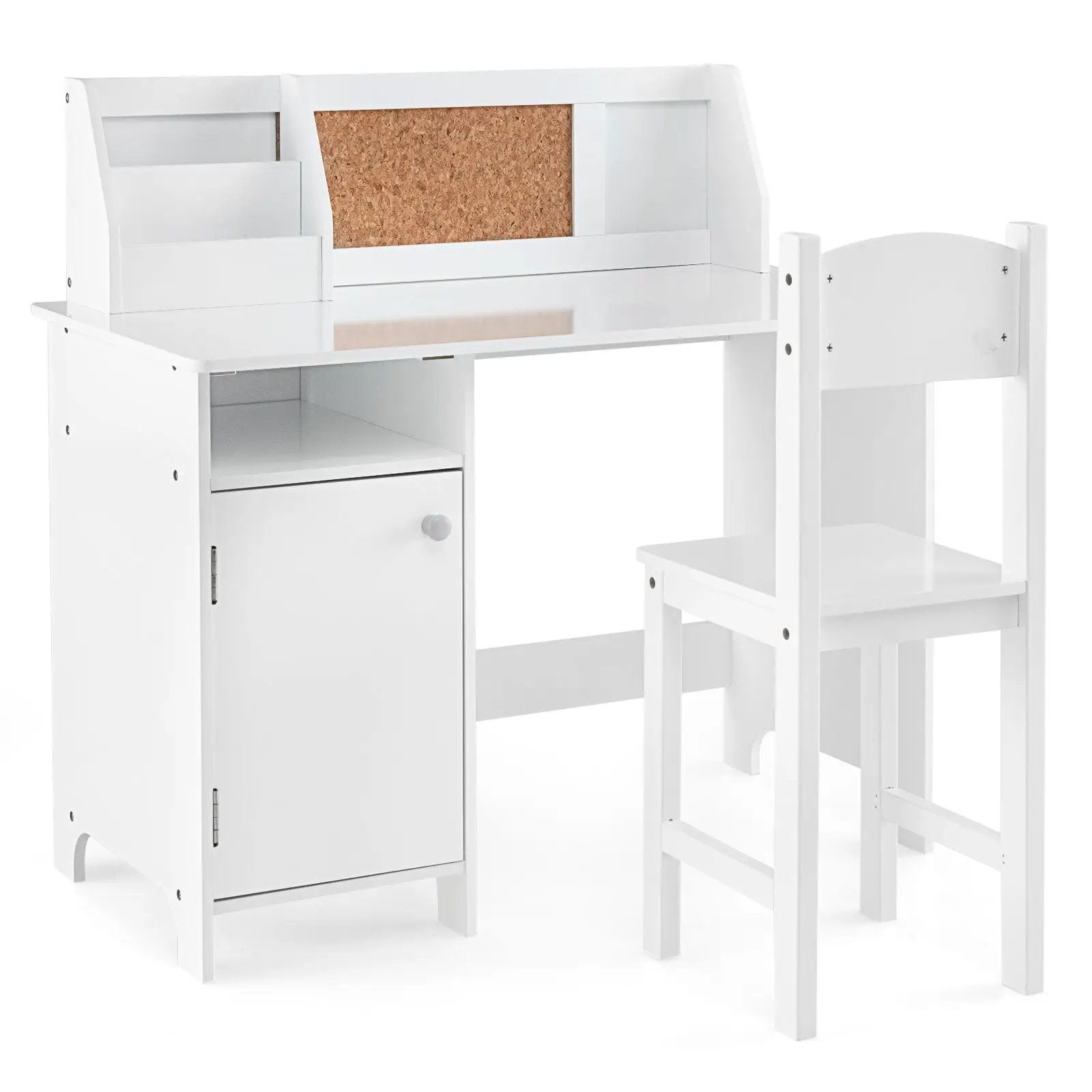 Kids Study Desk and Chair Set with Storage Cabinet by DirectDeals
