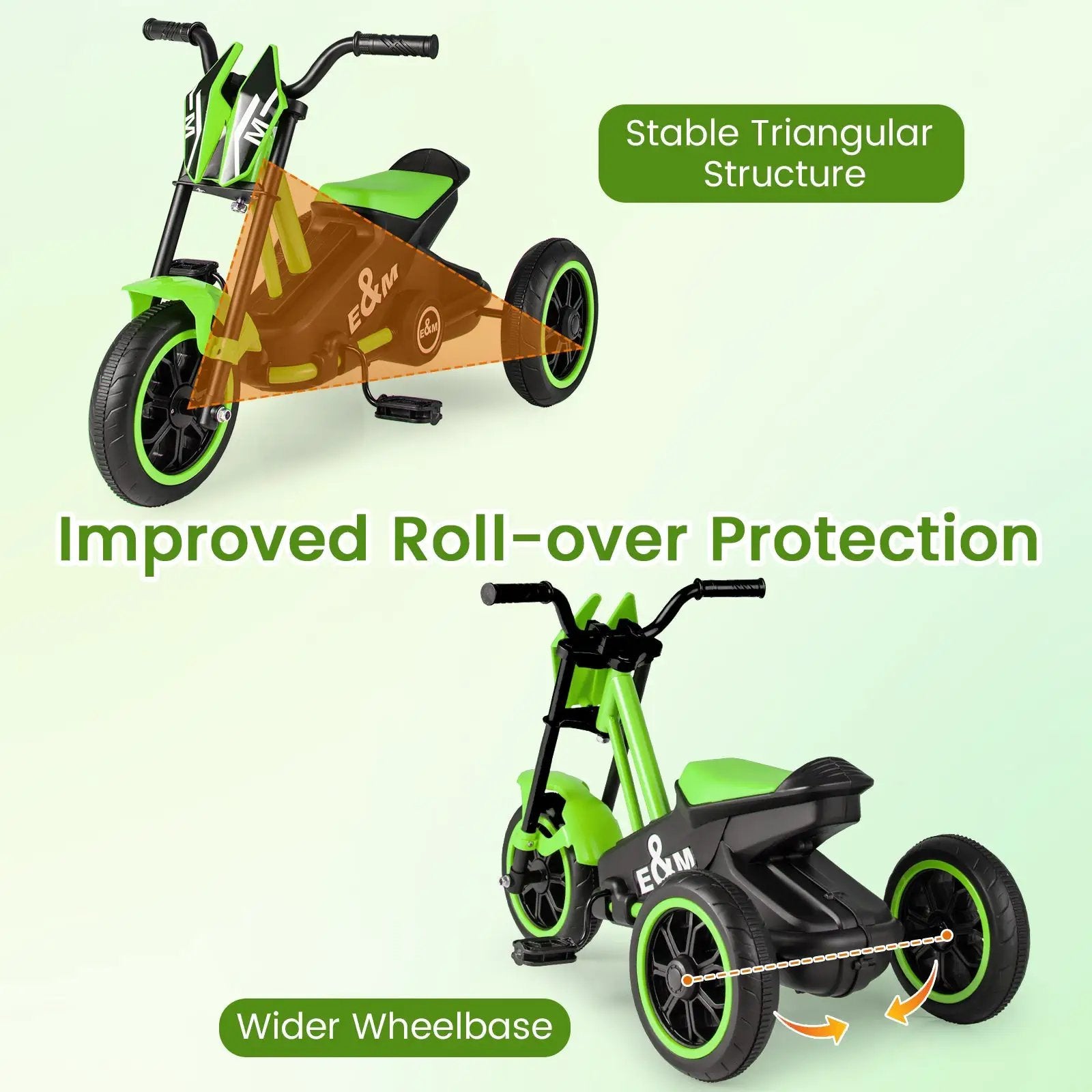 Kids Tricycle 3-Wheel Toddler Bike with Foot Pedals Forward Backward by DirectDeals