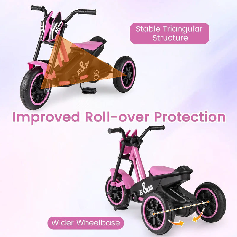 Kids Tricycle 3-Wheel Toddler Bike with Foot Pedals Forward Backward by DirectDeals