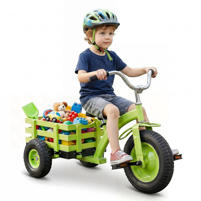 Kids Tricycle with 15-Inch Inflatable Rubber Tires by DirectDeals