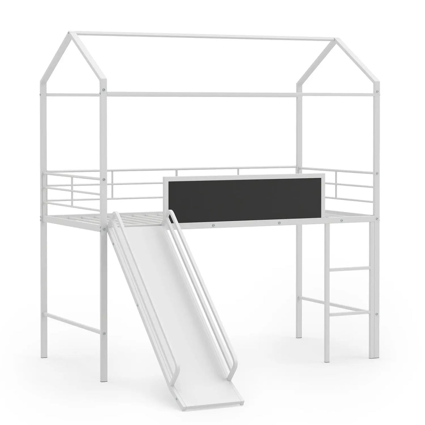 Kids Twin Size Loft Bed with Ladder and Slide for Bedroom by DirectDeals