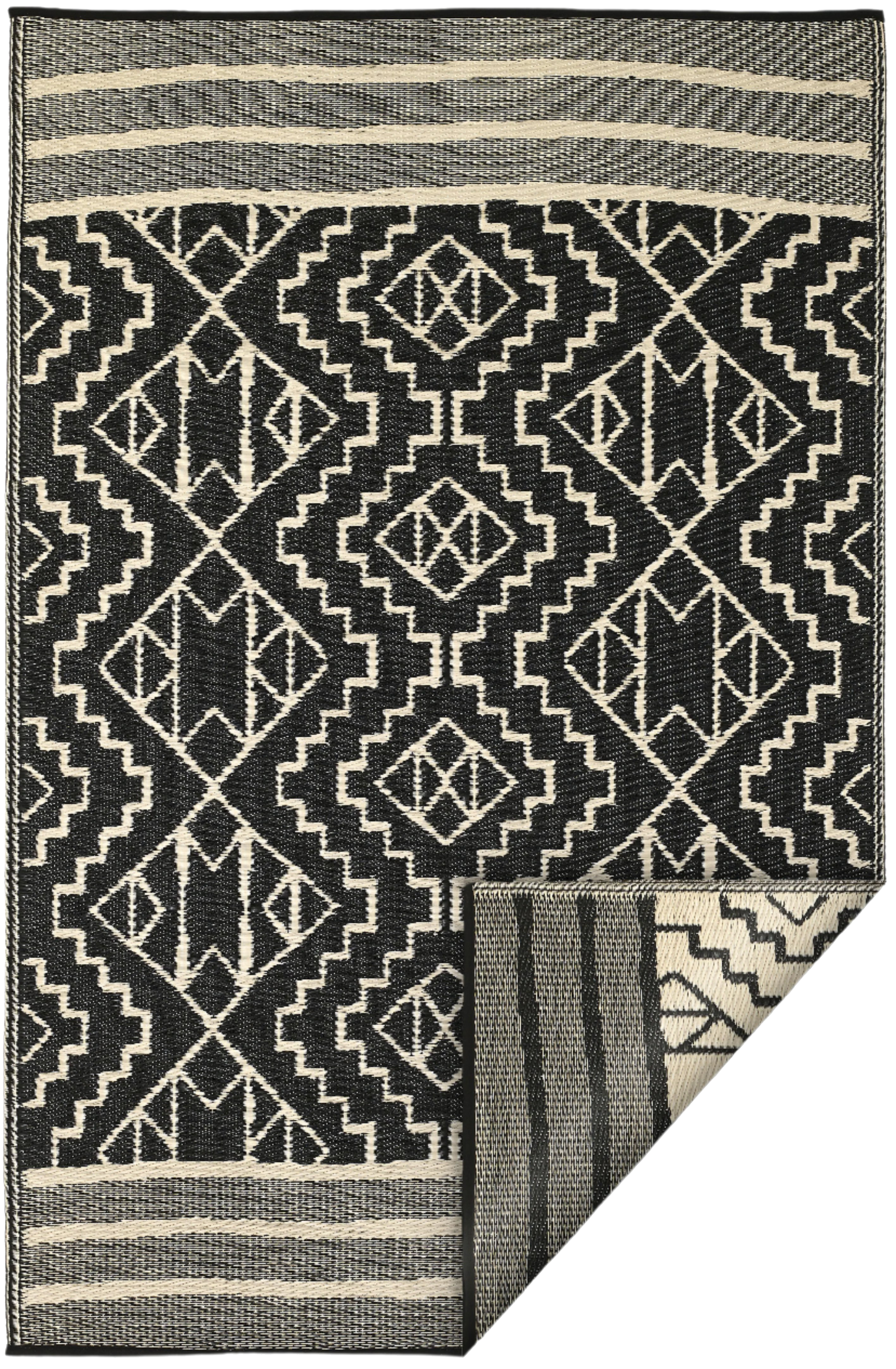 Kilimanjaro - Black Outdoor Rug for Patio FINAL SALE by Fab Habitat