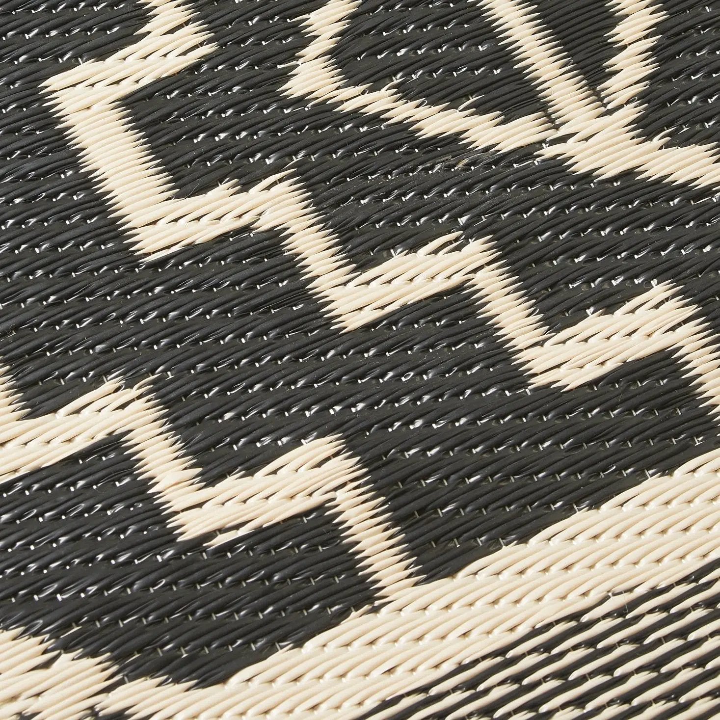 Kilimanjaro - Black Outdoor Rug for Patio FINAL SALE by Fab Habitat