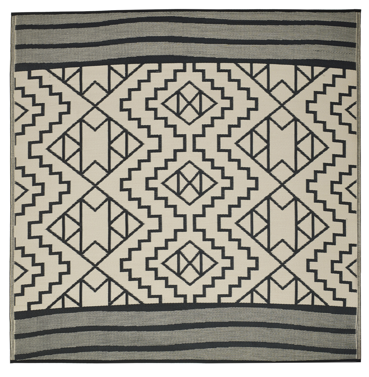 Kilimanjaro - Black Outdoor Rug for Patio FINAL SALE by Fab Habitat