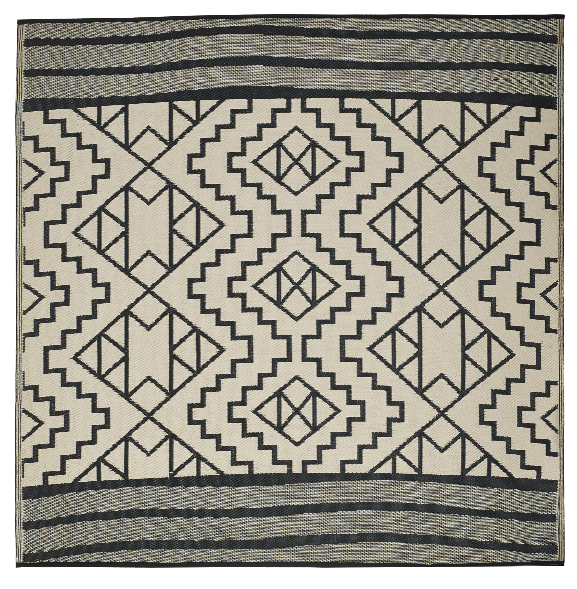 Kilimanjaro - Black Outdoor Rug for Patio FINAL SALE by Fab Habitat