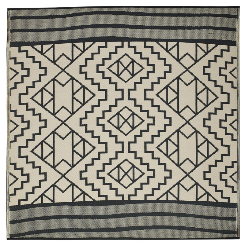 Kilimanjaro - Black Outdoor Rug for Patio FINAL SALE by Fab Habitat