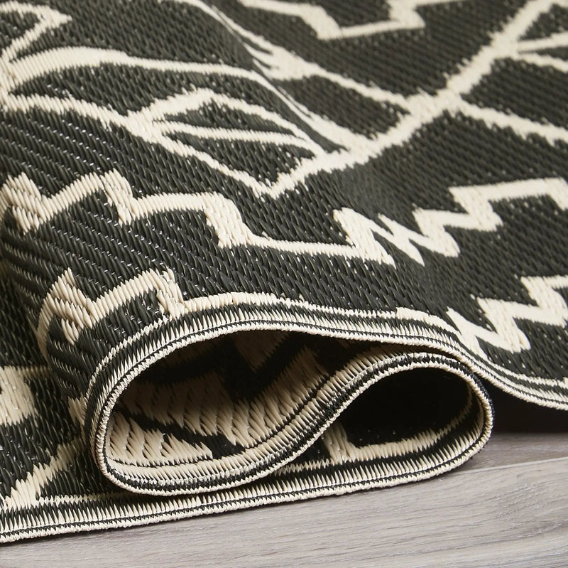 Kilimanjaro - Black Outdoor Rug for Patio FINAL SALE by Fab Habitat