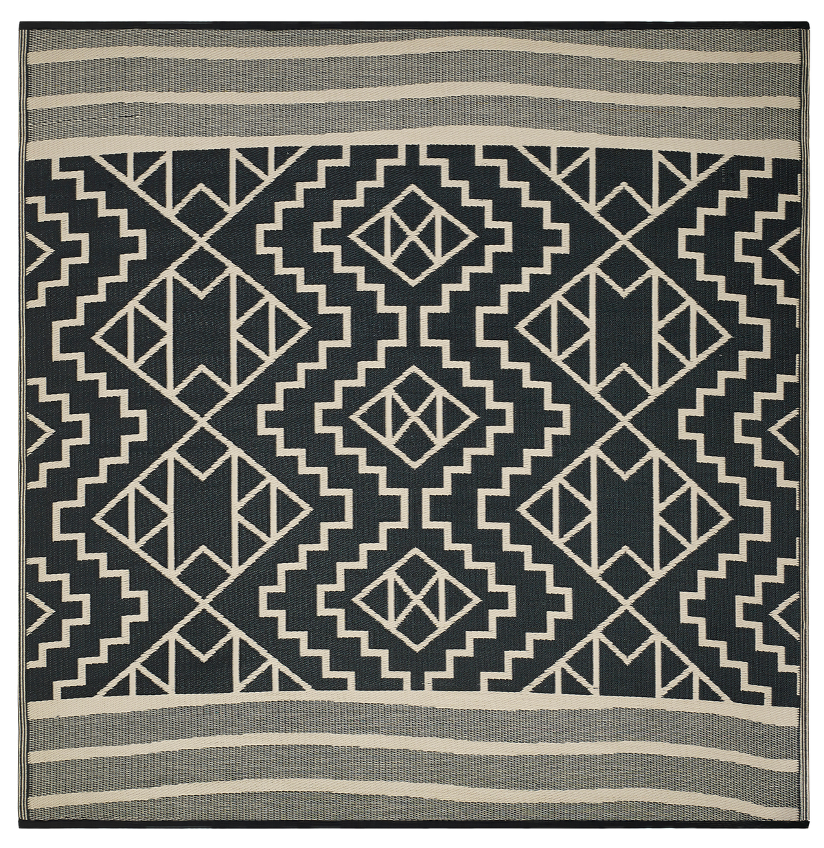 Kilimanjaro - Black Outdoor Rug for Patio FINAL SALE by Fab Habitat