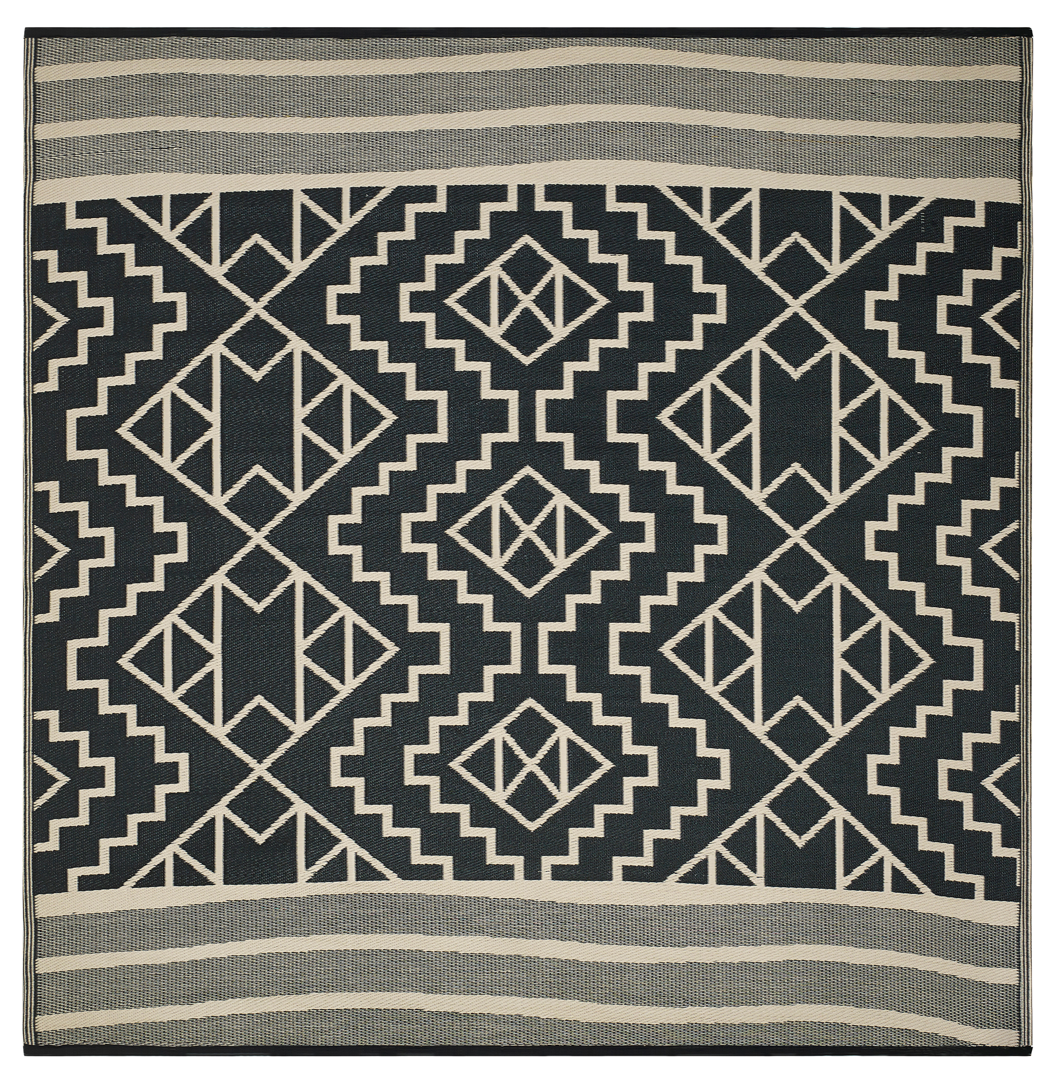 Kilimanjaro - Black Outdoor Rug for Patio FINAL SALE by Fab Habitat