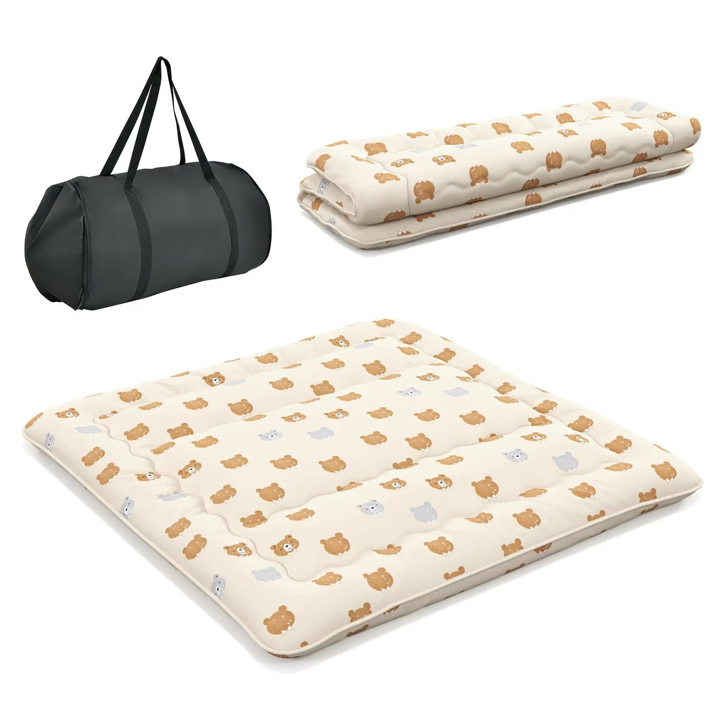 Foldable Futon Mattress with Washable Cover and Carry Bag for Camping by DirectDeals
