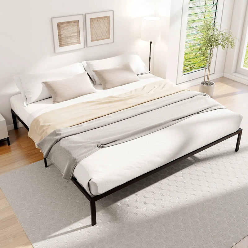 Full/Queen/King Size Metal Bed Frame Heavy Duty Support Slats Mattress Foundation by DirectDeals