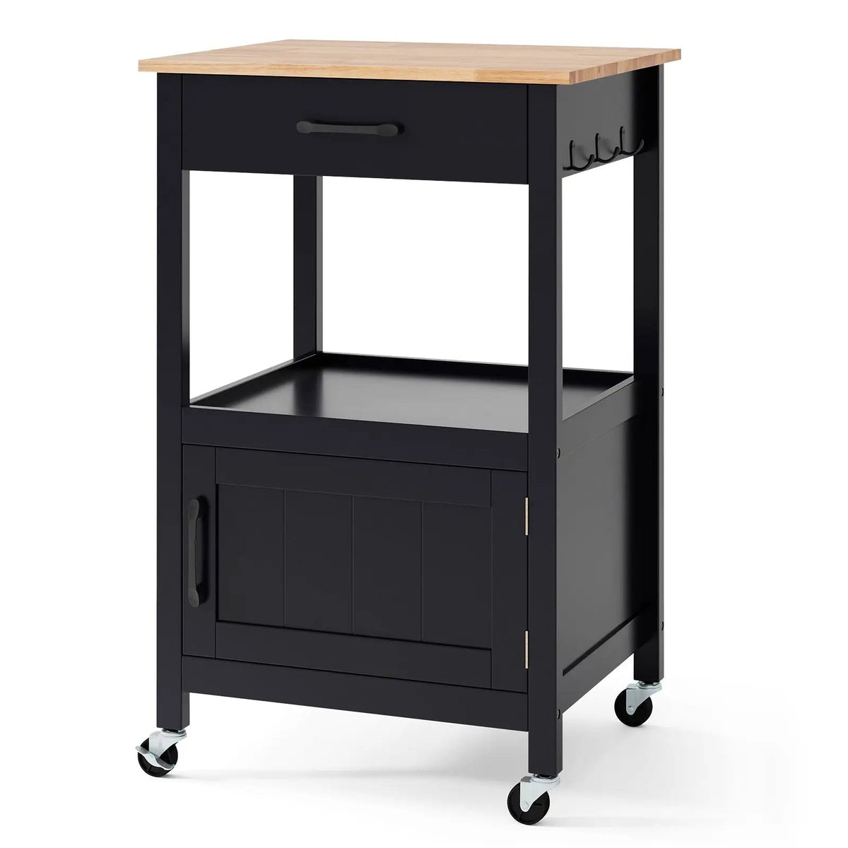 Rolling Kitchen Island Cart with Drawer and Side Hooks by DirectDeals