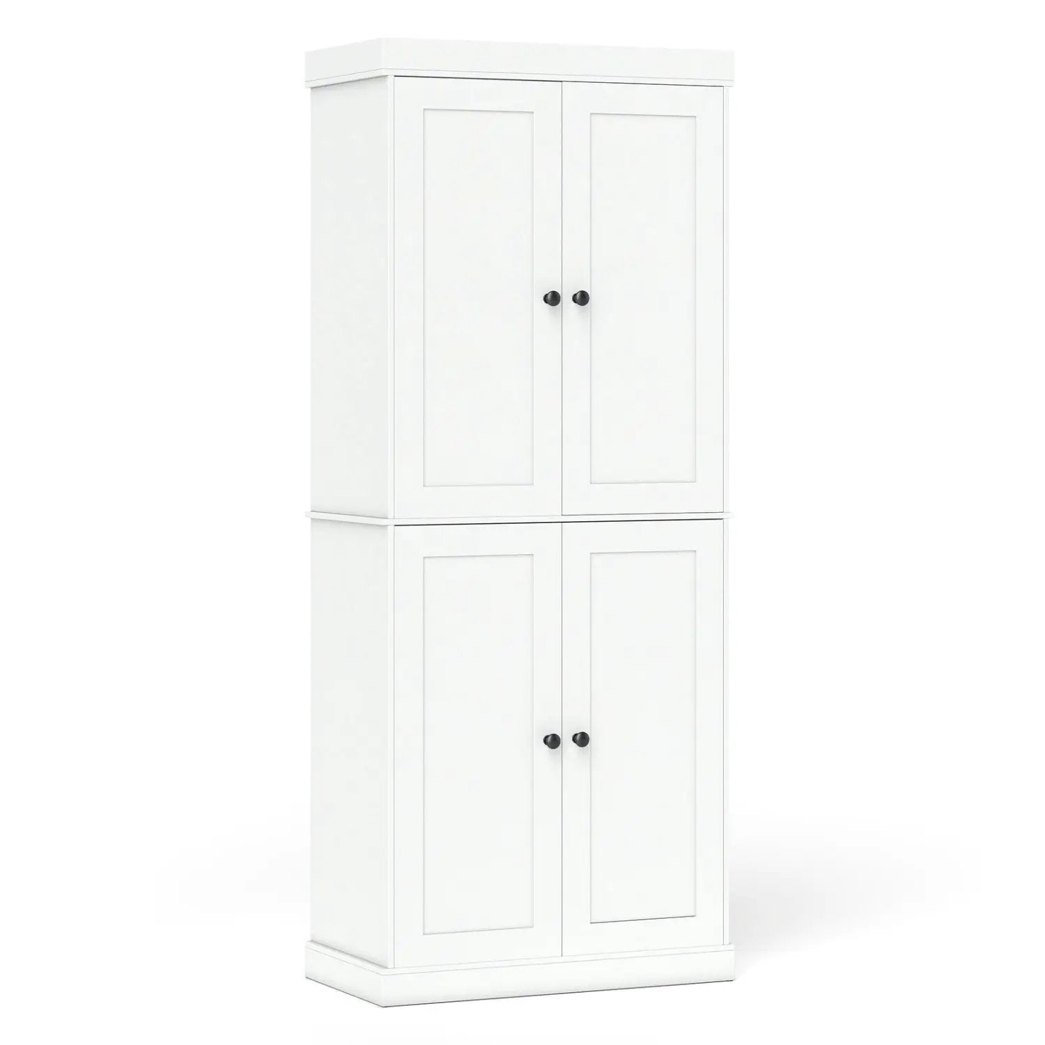 Kitchen Pantry Cabinet with 2 Adjustable Shelves and Anti-Tipping Kits for Living Room by DirectDeals