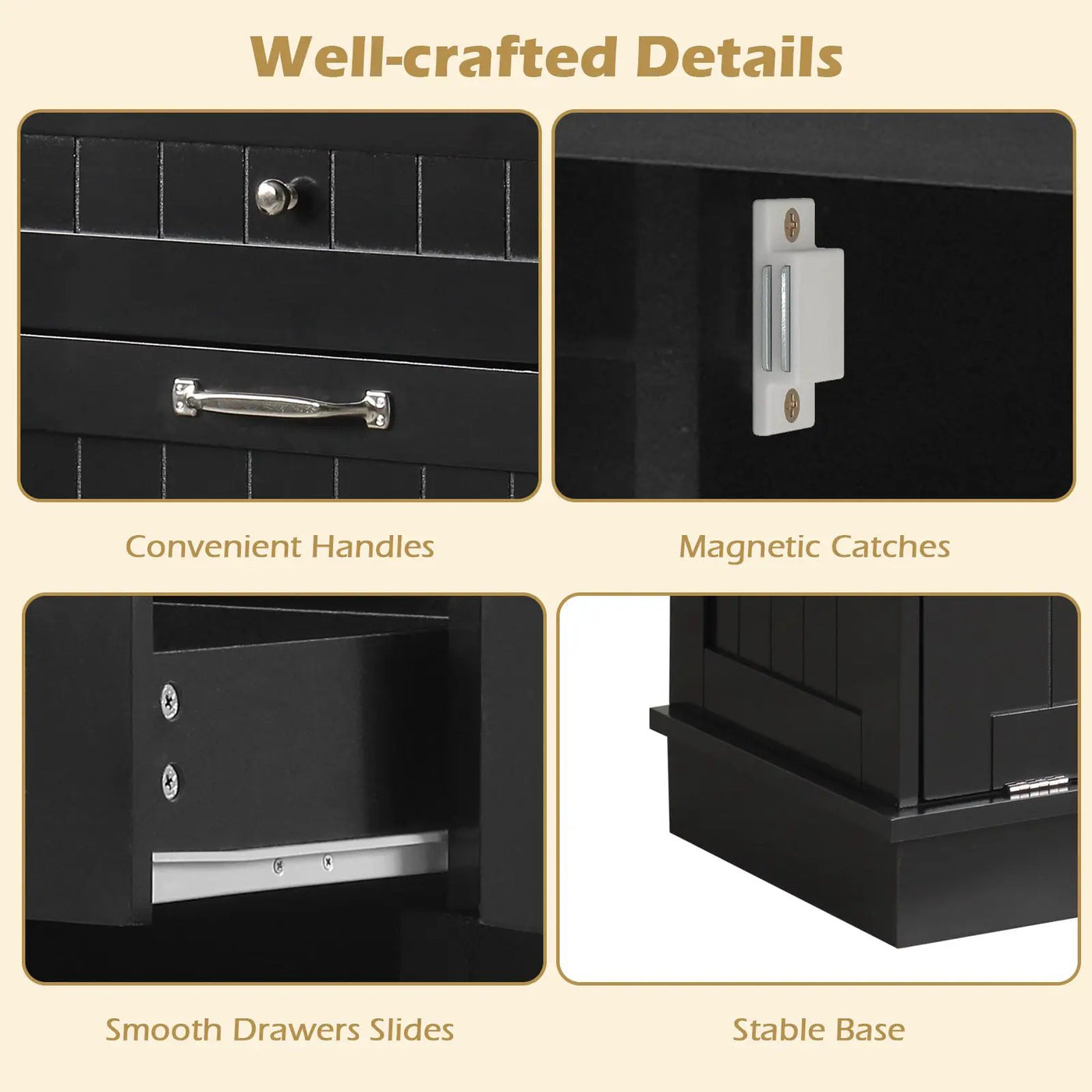 Kitchen Tilt Out Trash Cabinet with 2 Drawers and Adjustable Shelf by DirectDeals