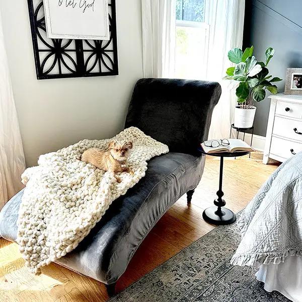 Soft Chunky Knitted Cream Throw Blanket by Decor Steals