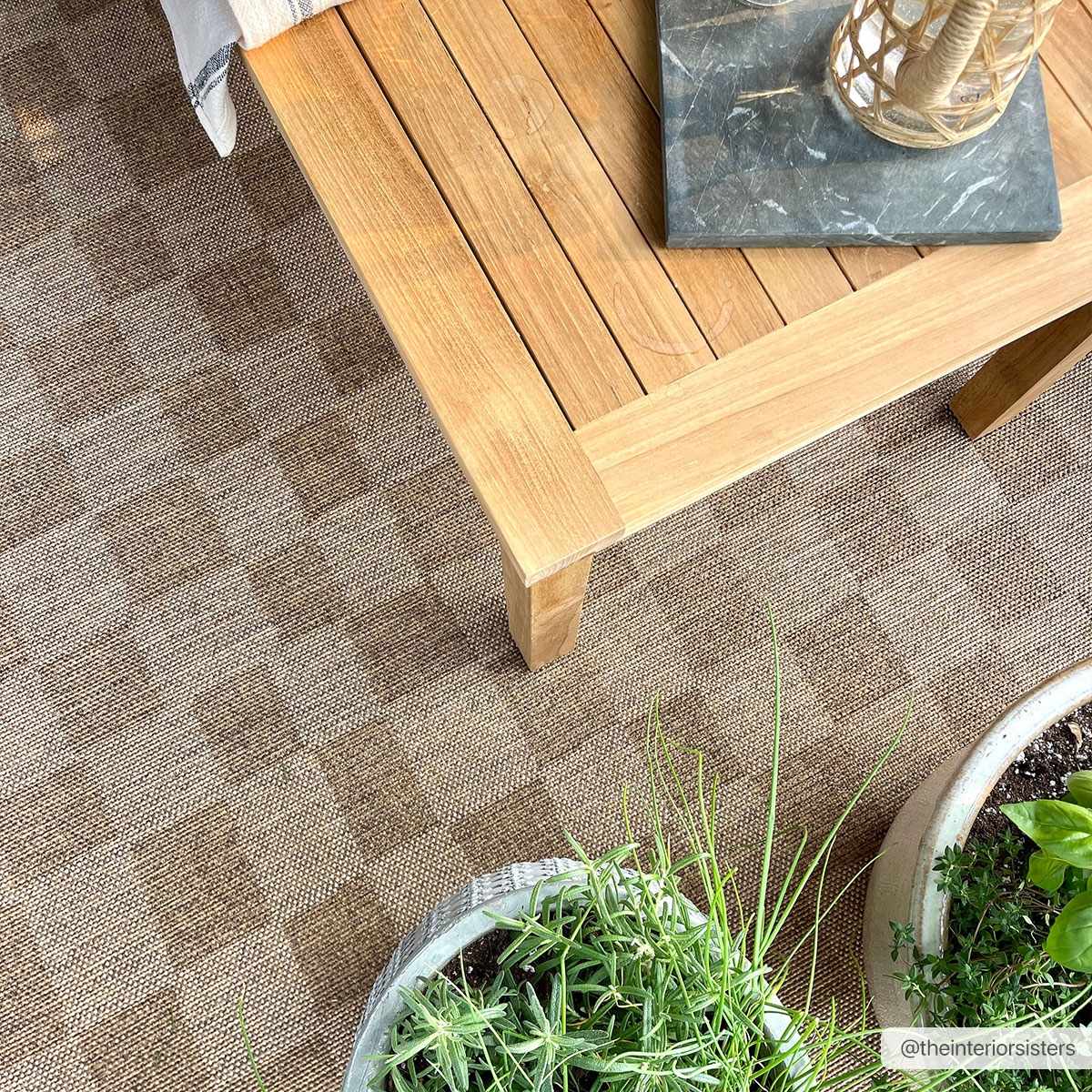 Kuval Checkered Brown Outdoor Rug by Boutique Rugs