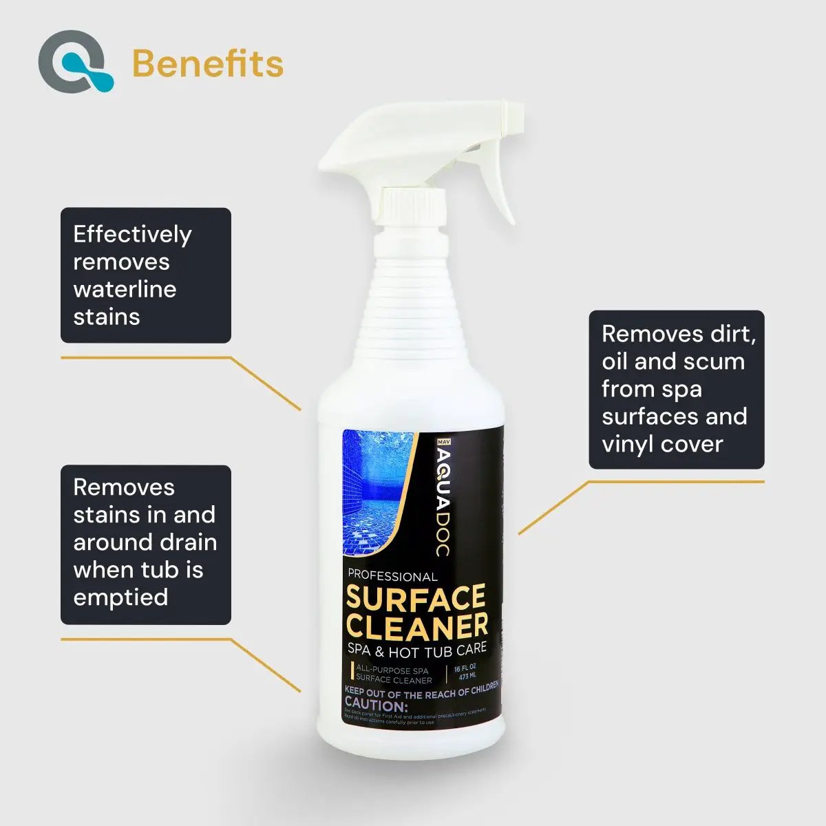 Spa Surface Cleaner for Hot Tub by AquaDoc