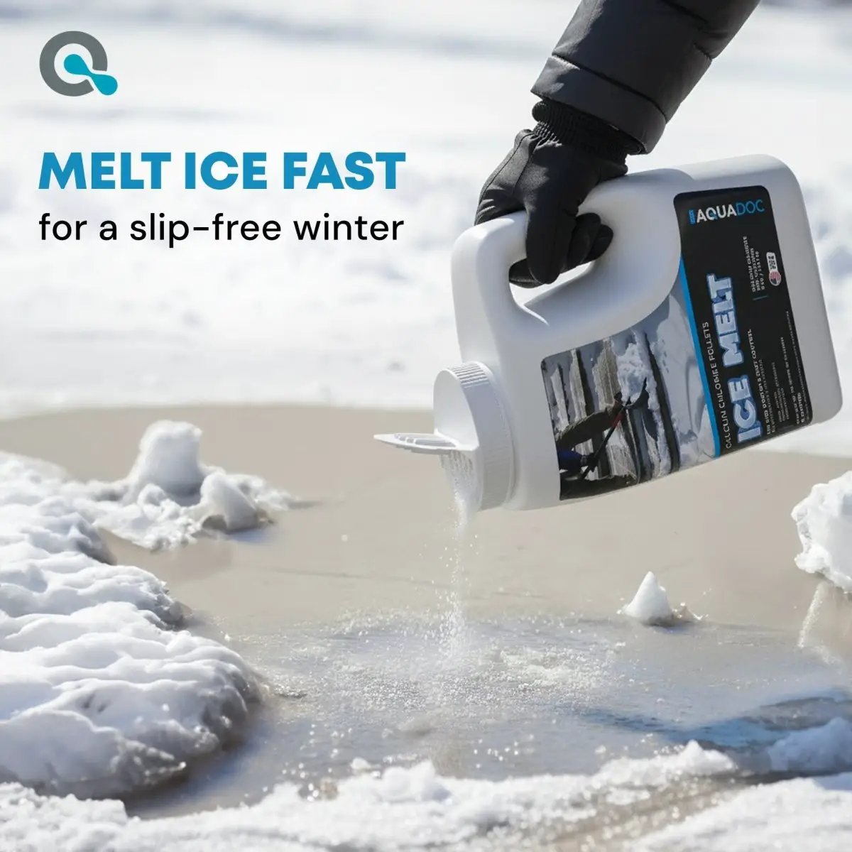 AquaDoc Ice Melt Safe for Concrete - Calcium Chloride by AquaDoc