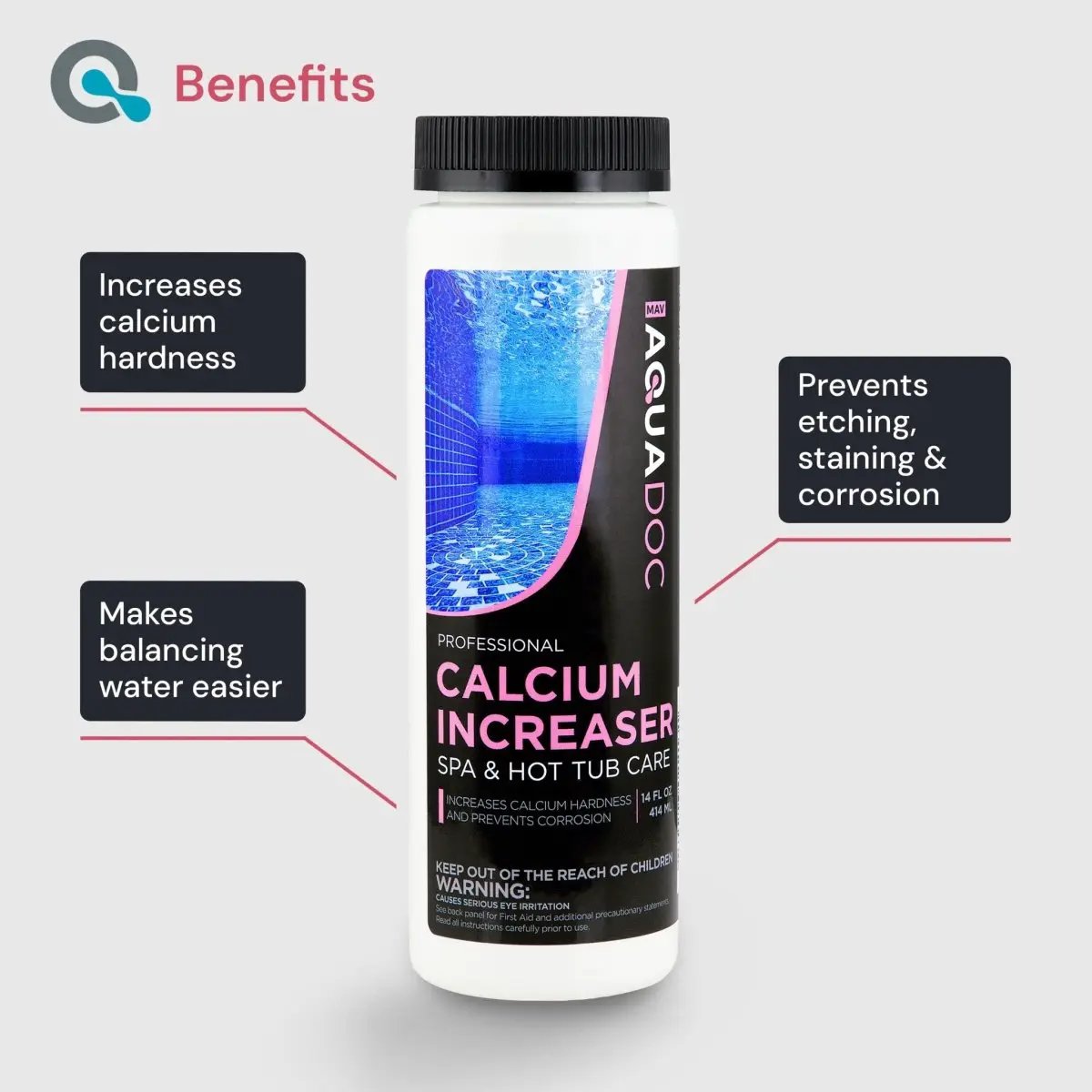 Spa Balancer Kit - pH Increaser + pH Decreaser + Calcium Increaser by AquaDoc