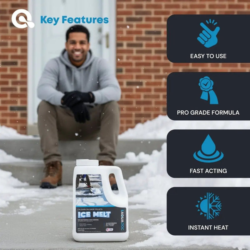 AquaDoc Ice Melt Safe for Concrete - Calcium Chloride by AquaDoc