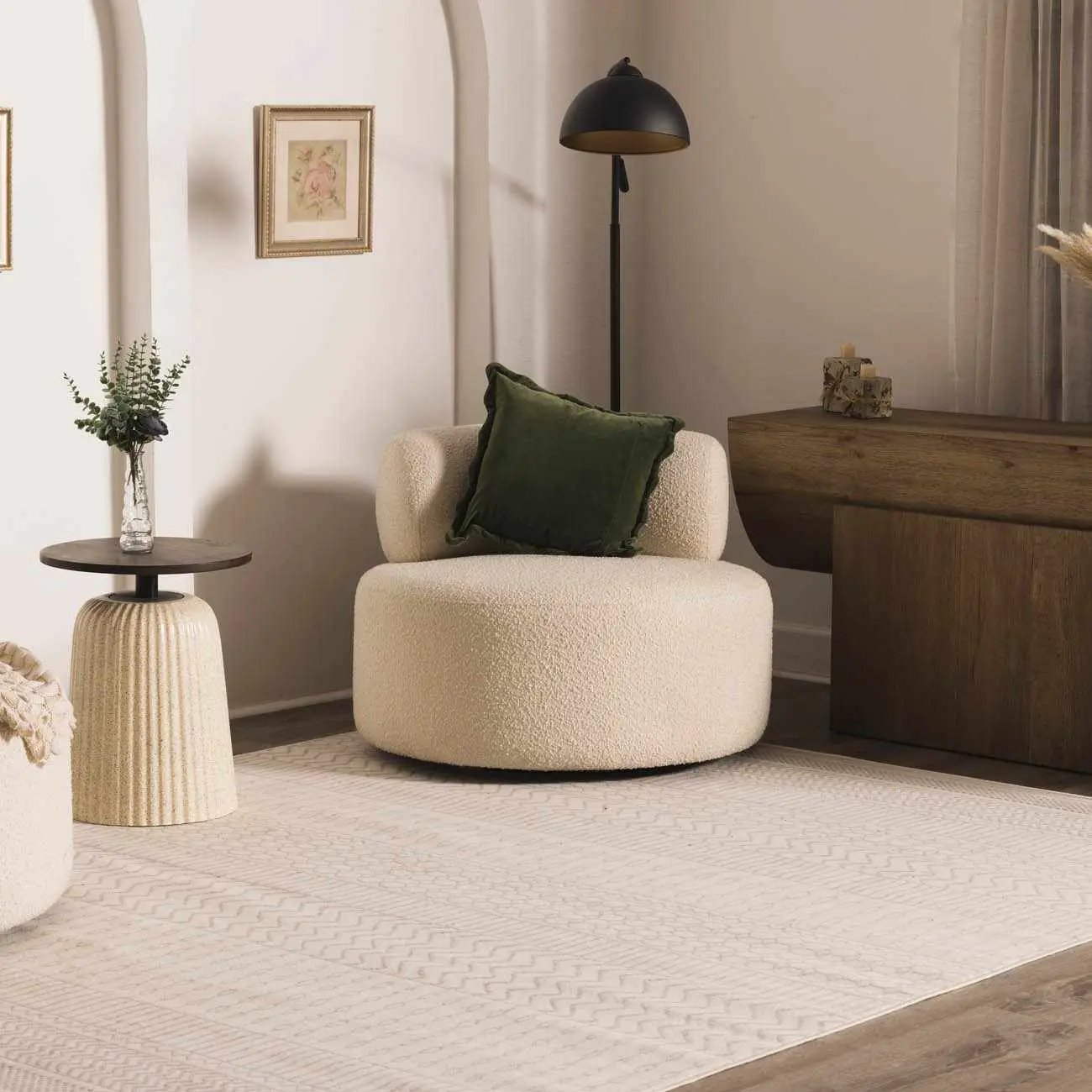 Lascassas Neutral Area Rug - Clearance by Boutique Rugs