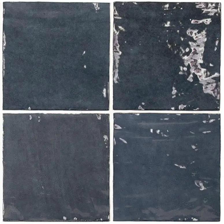 Dark Blue 5x5 Glossy Subway Ceramic Tile (57 pack, 10.76 sq ft/case) by Apollo Tile
