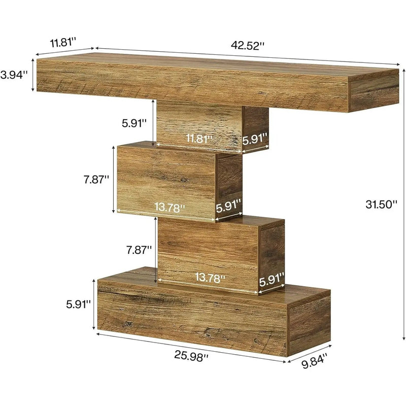 Modern Farmhouse 42-inch Entryway Accent Sofa Table in Light Brown Wood Finish by HomePacific