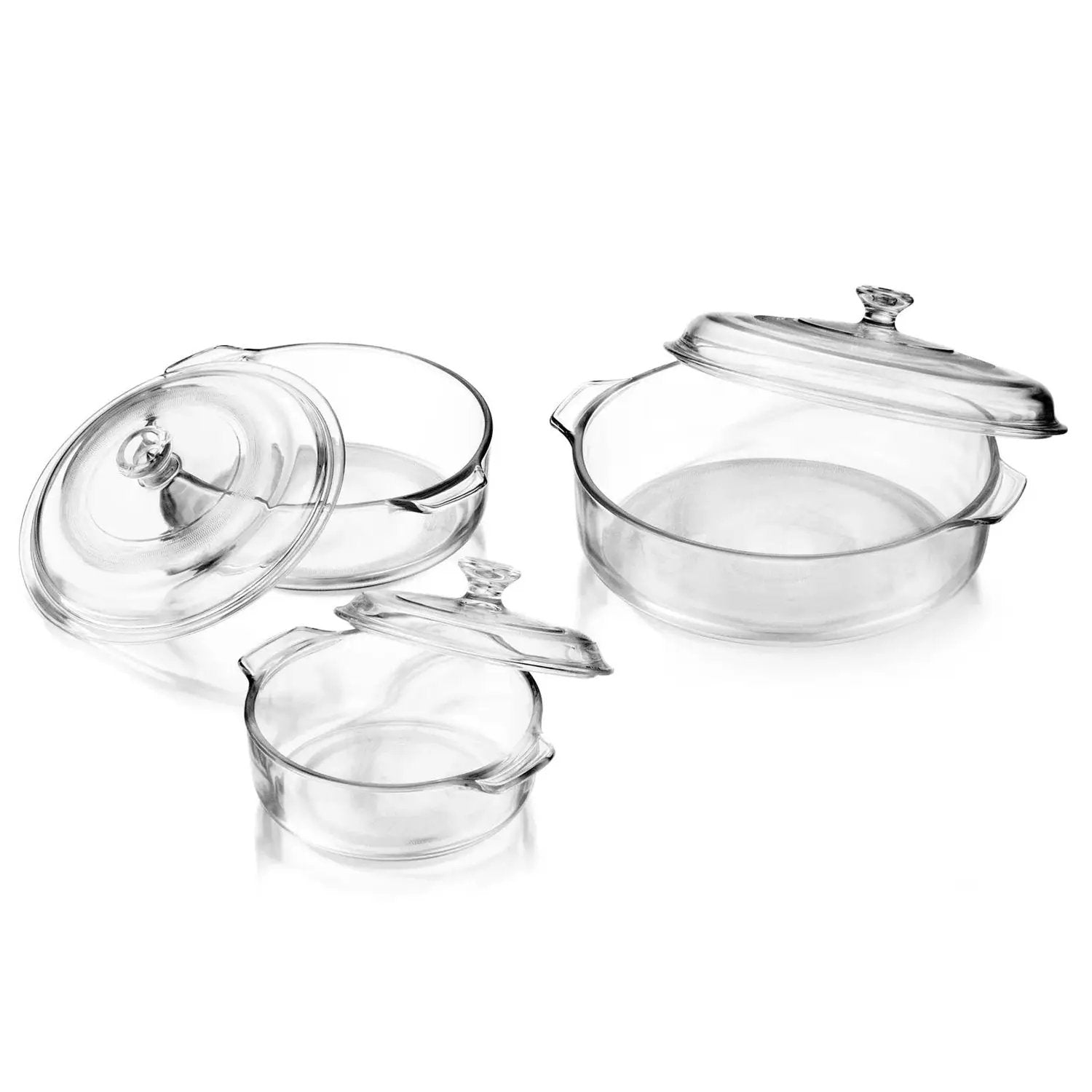 6-Piece Glass Bakeware Casserole Baking Dish Set - Dishwasher and Oven Safe by HomePacific