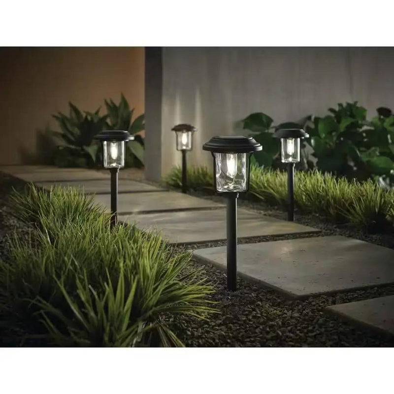 4 Pack - Solar LED Light Set - Outdoor Path Lighting in Black by HomePacific