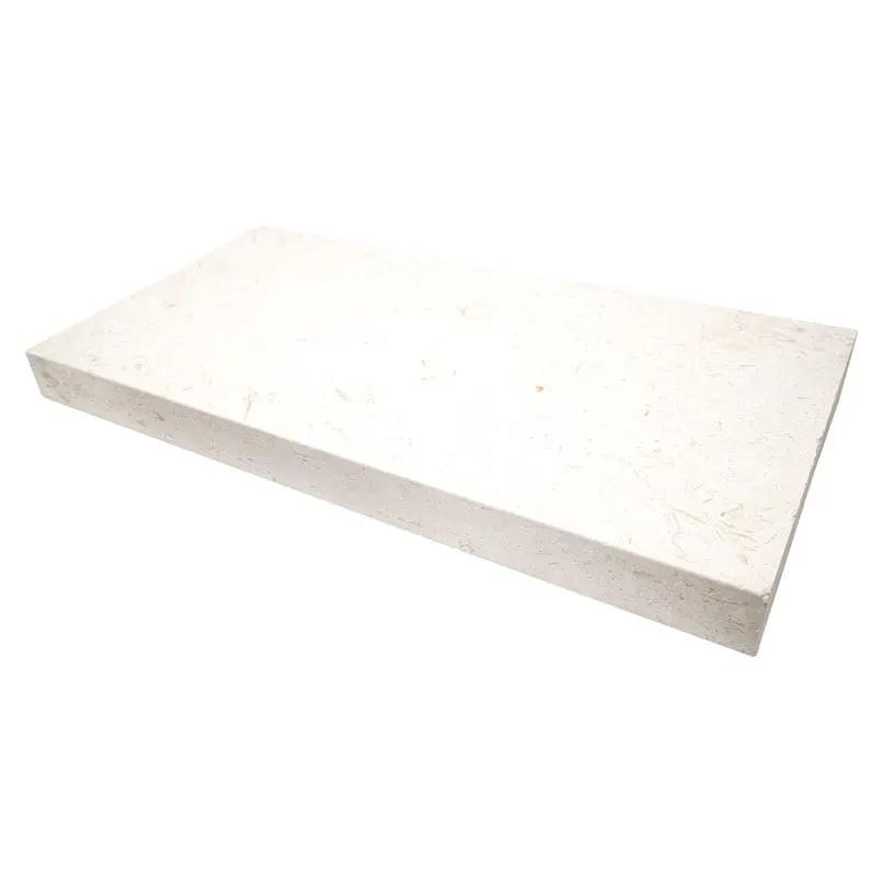 Mayra White Limestone Pool Copings 12x24 close up