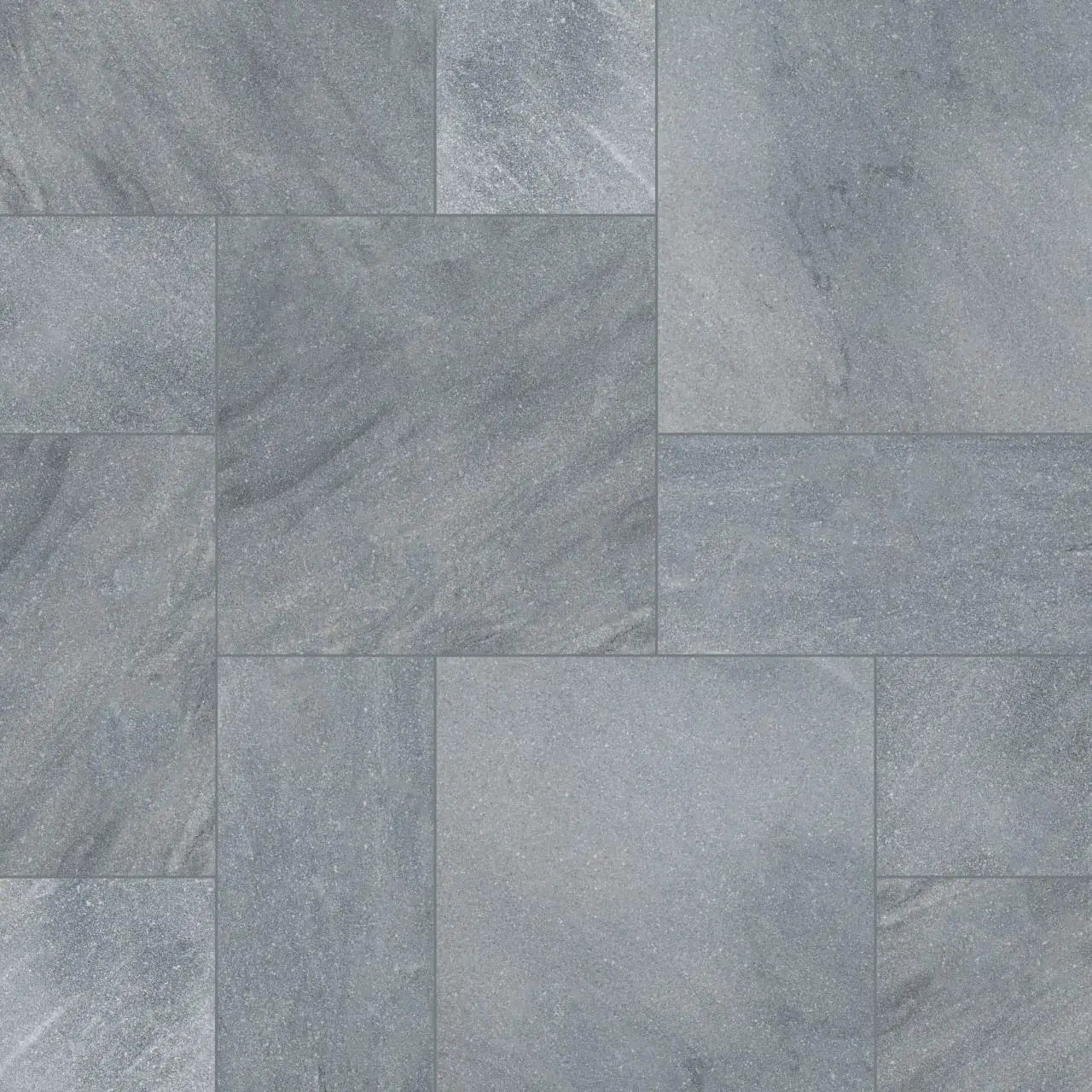 Cosmic Black Pavers Sandblasted Marble 12x24 close up