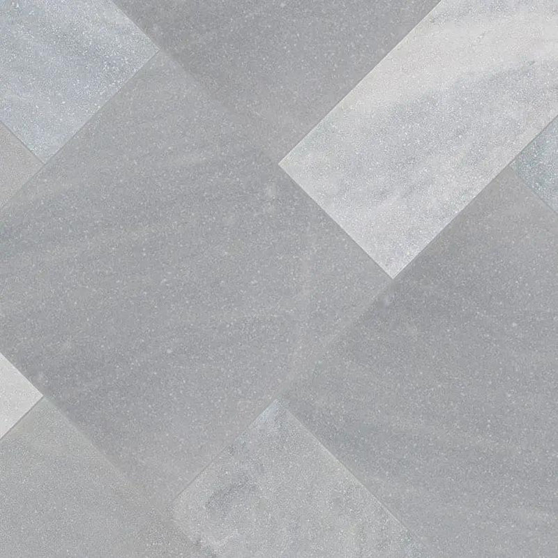 Cosmic Gray Pavers Sandblasted Marble 12x24 angled view