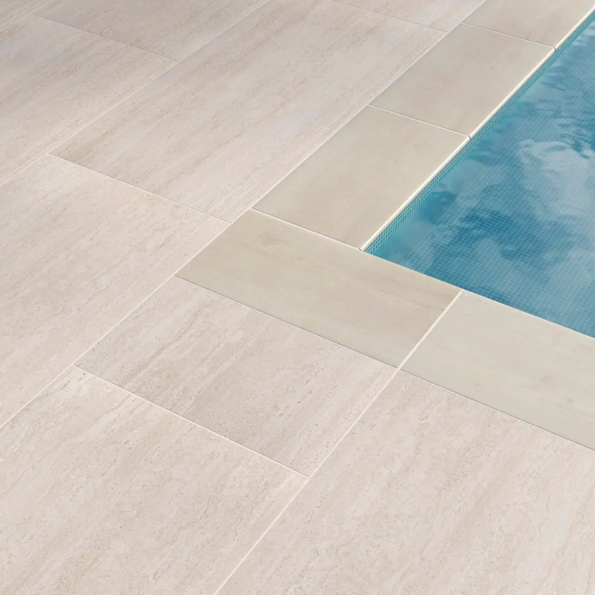 Cordova Lablanca Matte Porcelain Pool Copings 13x24 by MSI Surfaces