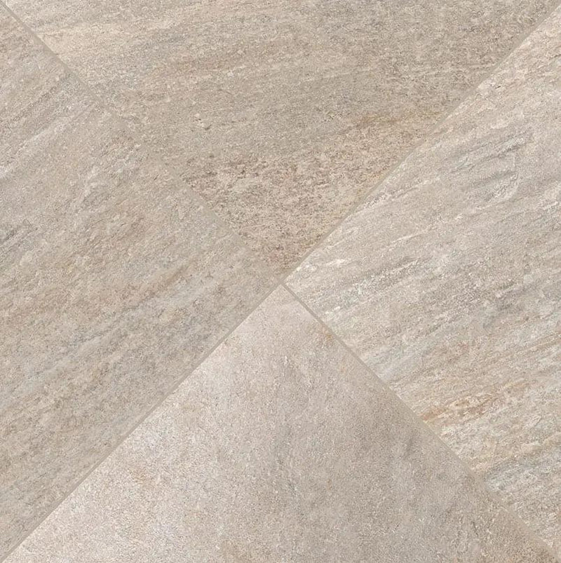 Quartz Beige Matte Porcelain Pool Copings 13x24 angled view