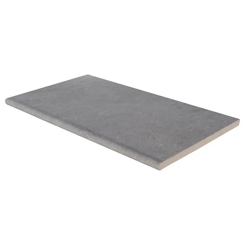 Vulkon Grey Matte Limestone Look Porcelain Pool Copings 13x24 close up