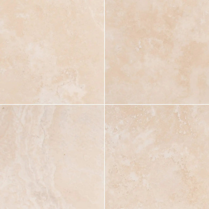 Tuscany Beige Brushed Travertine Pavers 12x24 1.97 inch close up
